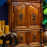 Concha Style Mesquite Grande Armoire