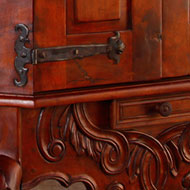 >Medallion Style Mesquite Armoire detail