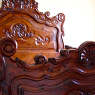 Hand Carved Custom Mesquite Bed