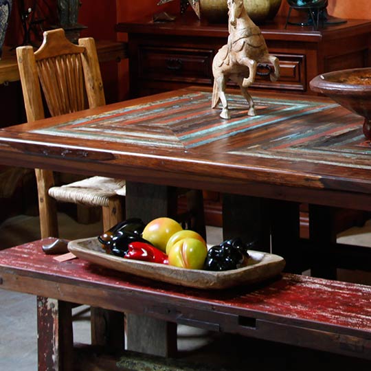 Antique Door Bench and Rancho Chair