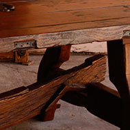Antique Mexican Door Dining Table with Oxen Yoke Base